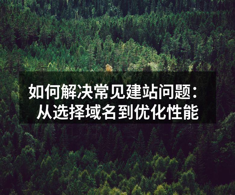 选择合适的域名至关重要